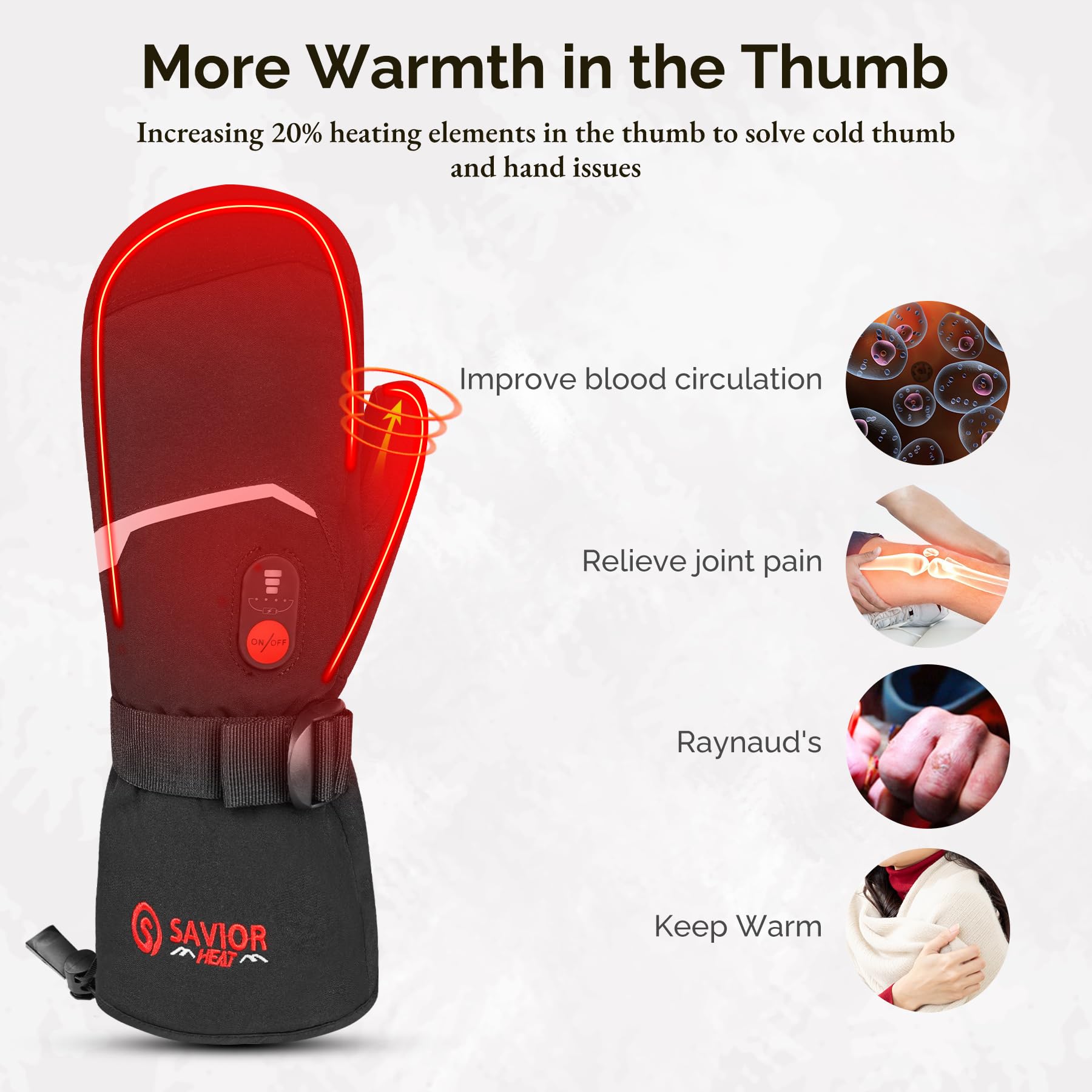 Heated Ski Mittens