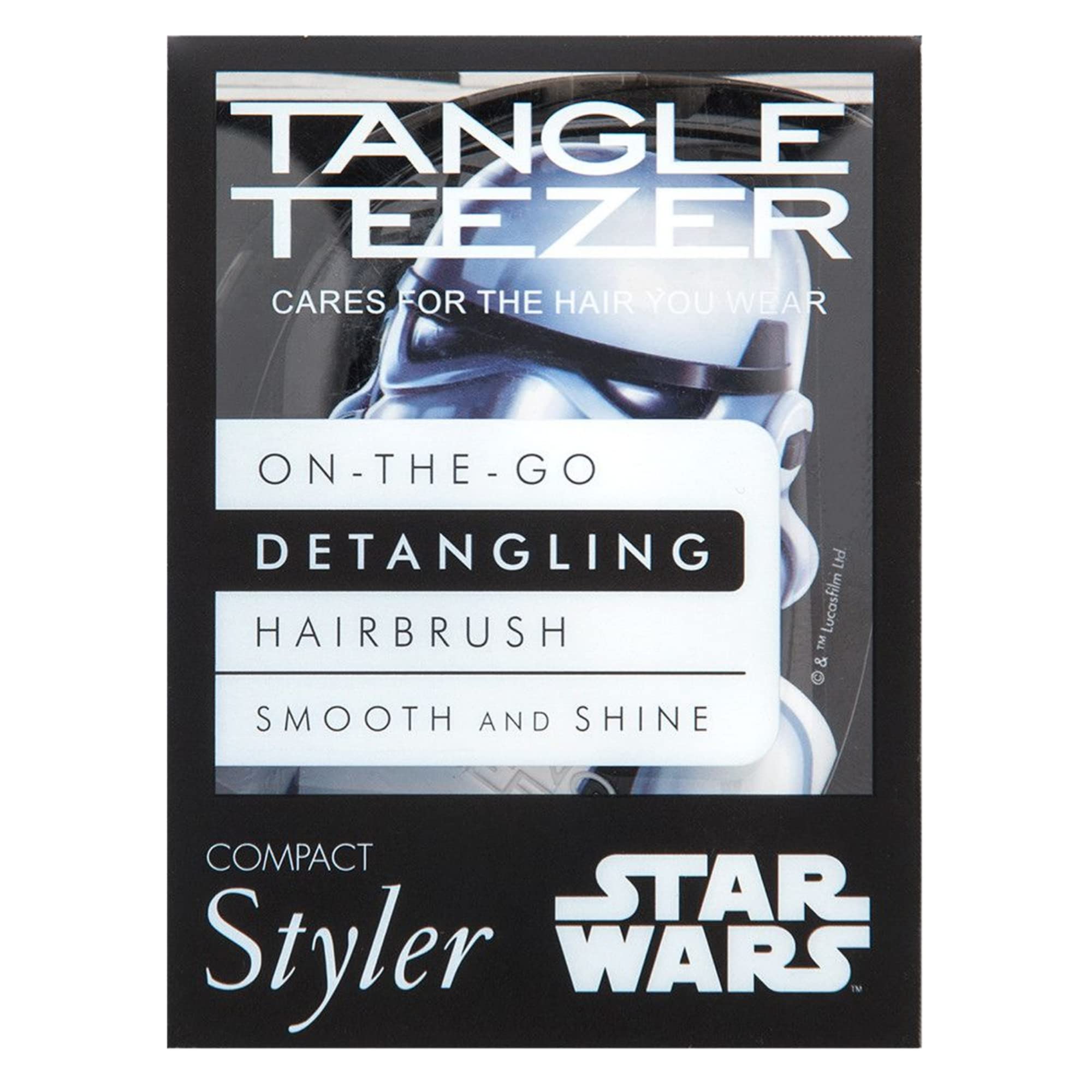 Tangle Teezer Disney Star Wars Storm Trooper Compact Styler Detangling Hairbrush, package may vary