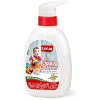 LuvLap Liquid Cleanser, Anti-Bacterial, Food Grade, For Baby Bottles, Accessories and Vegetables, 500ml