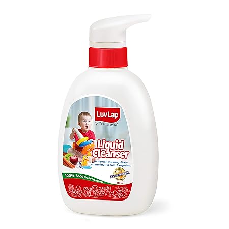 LuvLap Liquid Cleanser, Anti-Bacterial, Food Grade, For Baby Bottles, Accessories and Vegetables,