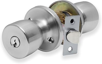 XFORT Tulip Entrance Knob Set Satin Chrome for Internal Doors
