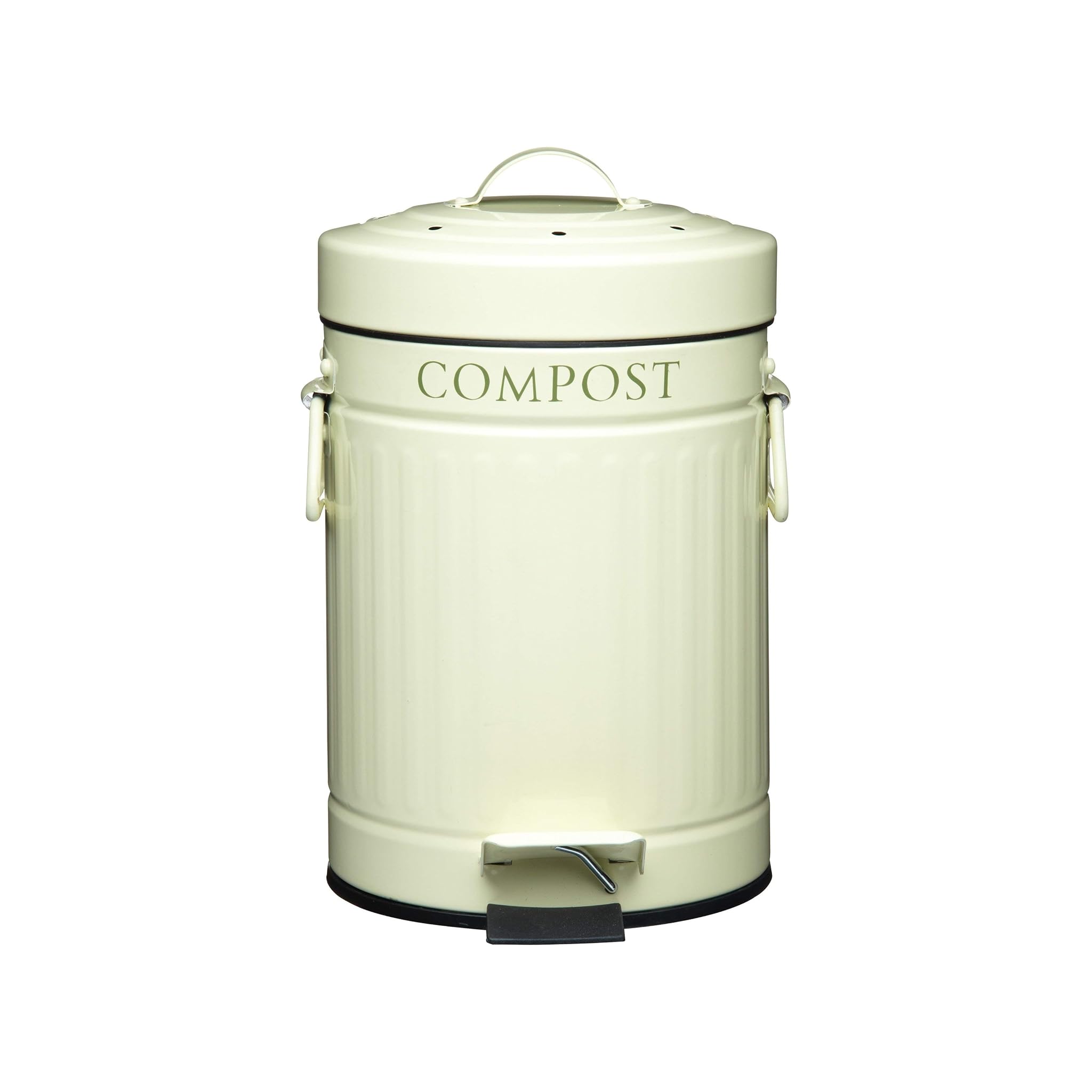 Kitchen Craft Compost Pedal Bin With Carbon Filter Cream