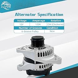 104211-3290 Alternator 12V 125A 6-Groove Pulley