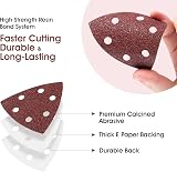 SATC Triangle Sanding Pads 93mm 120 Pcs 6 Holes 40/60/80/120/180/240 Grits view 4