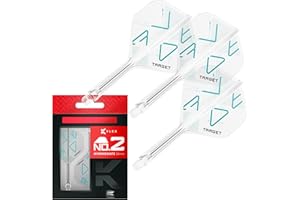 Target Darts K-Flex Rove Dart Flights & Shafts, No.2/No.6 | Pack of 3 Kflex Integrated Flight & Shaft System, All in One Moulded Stem – Available in Lengths Short, Intermediate & Medium