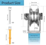 Hmkesoteric 2x 32mm U Groove Pulley Wheels Stainless Steel Ball Bearings Smooth view 2