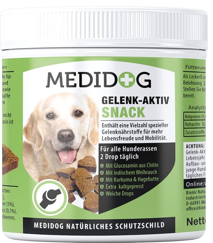 400g Premium Gelenk Drops für Hunde, extra kaltgepresst und