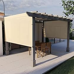 E&K Sunrise 9'Wx18'L Pergola Shade Cover with
