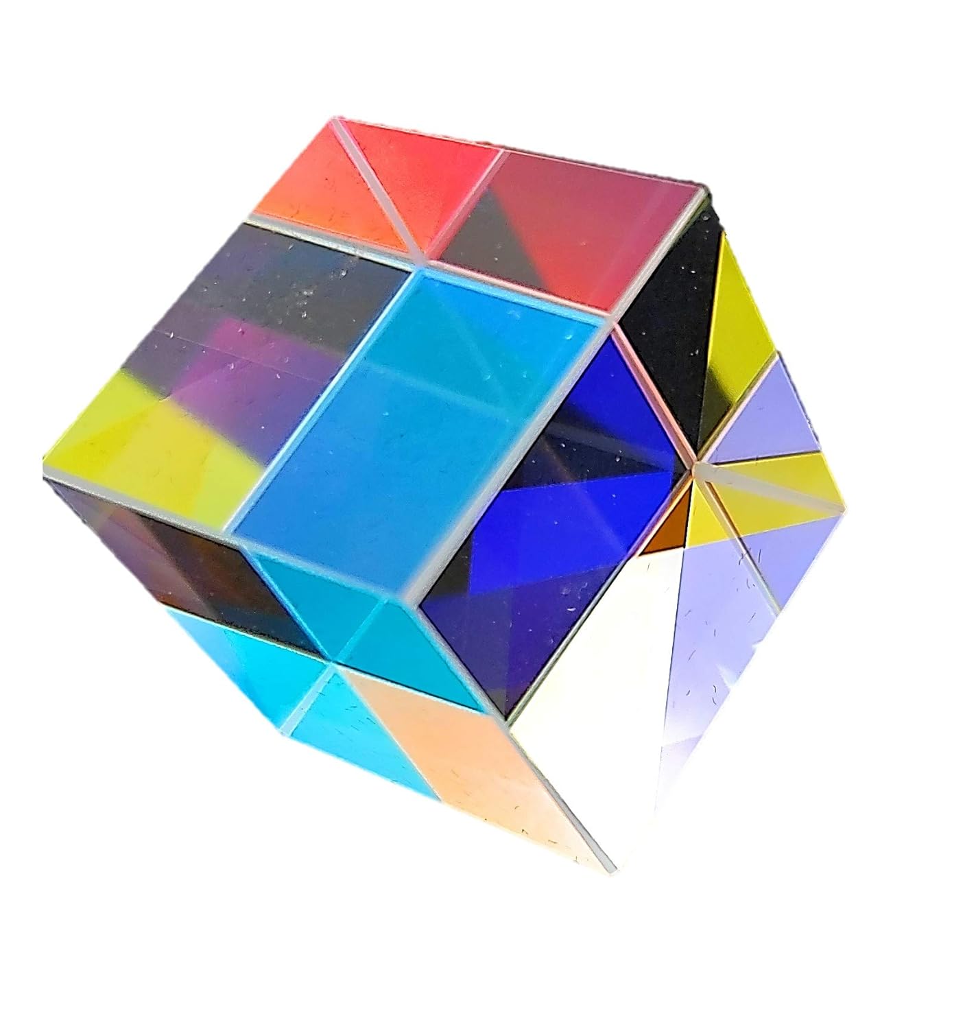20 mm Glass Cube Prism, RGB Dispersion Prism, for Teaching