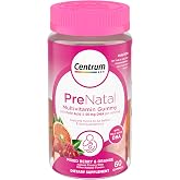 Centrum Prenatal Multivitamin Gummies, 60 Count | Prenatal Vitamin D Gummies with DHA, Folic Acid, Iodine and Other Essential Nutrients, Gluten Free, Non-GMO Ingredients