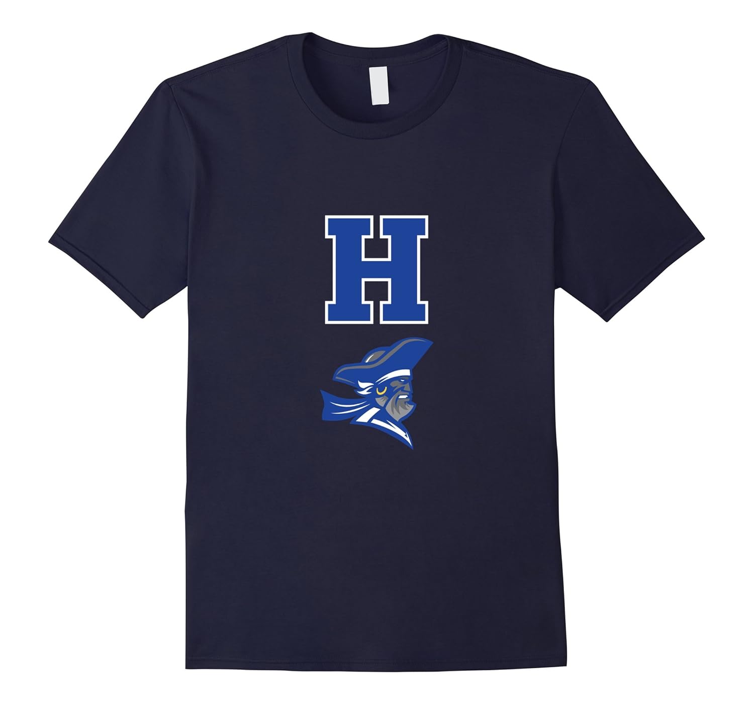 H Pirate, Hampton Style University Blue T Shirt-ANZ