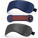 Heated Eye Mask for Dry Eyes, 1500mAh Warm Eyes Compress with Silver-Ion Heating Element, Cordless Eye Heating Pad for Stye Blepharitis Chalazion MGD