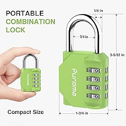 Puroma 2 Pack Combination Lock for Locker 4 Digit