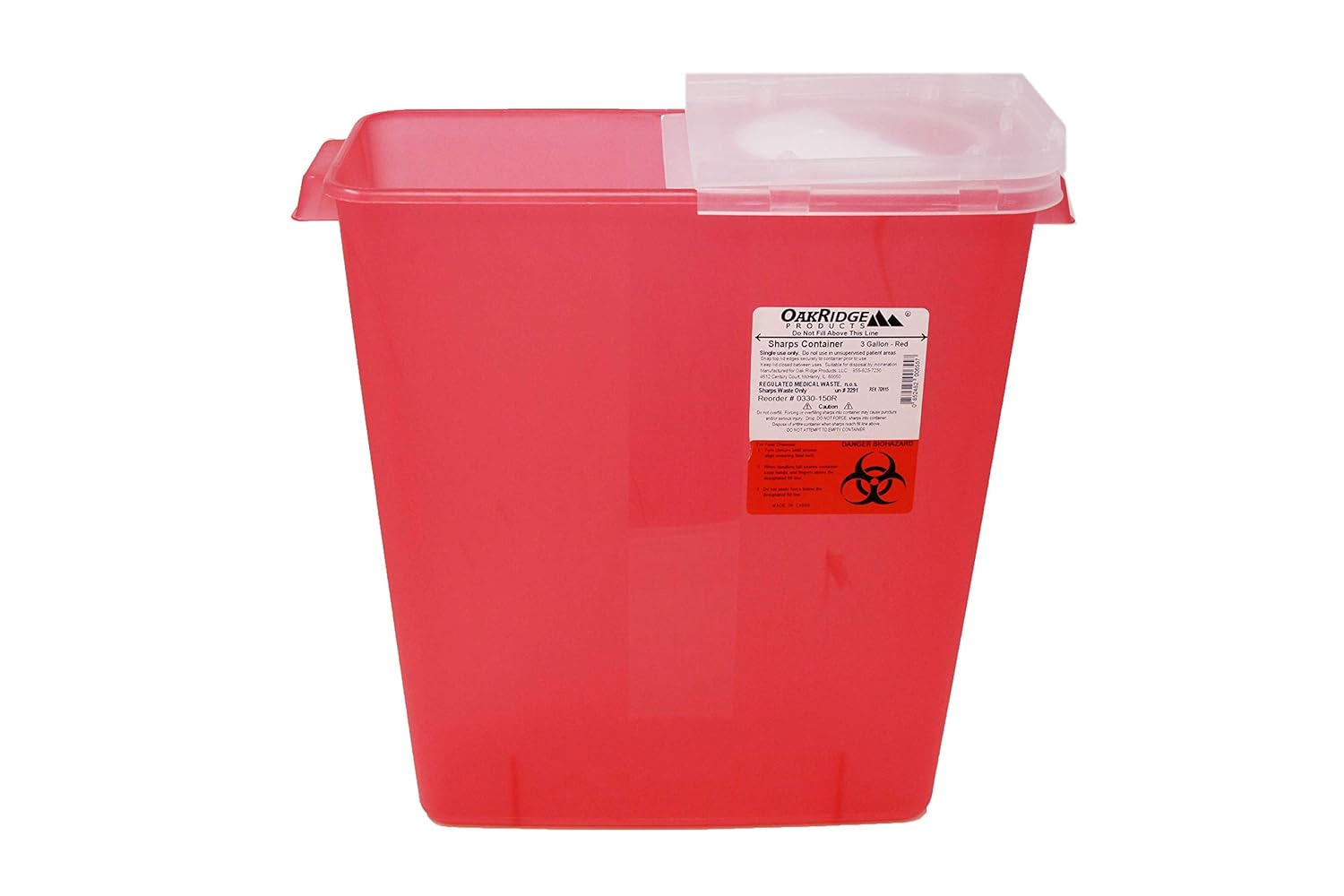 Oakridge 3 Gallon Size (Pack of 3) Needle and Syringe Disposal Container: Industrial & Scientific