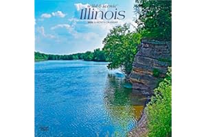 Illinois Wild & Scenic | 2026 12 x 24 Inch (Hanging) Monthly Square Wall Calendar | Plastic-Free | BrownTrout | USA United St