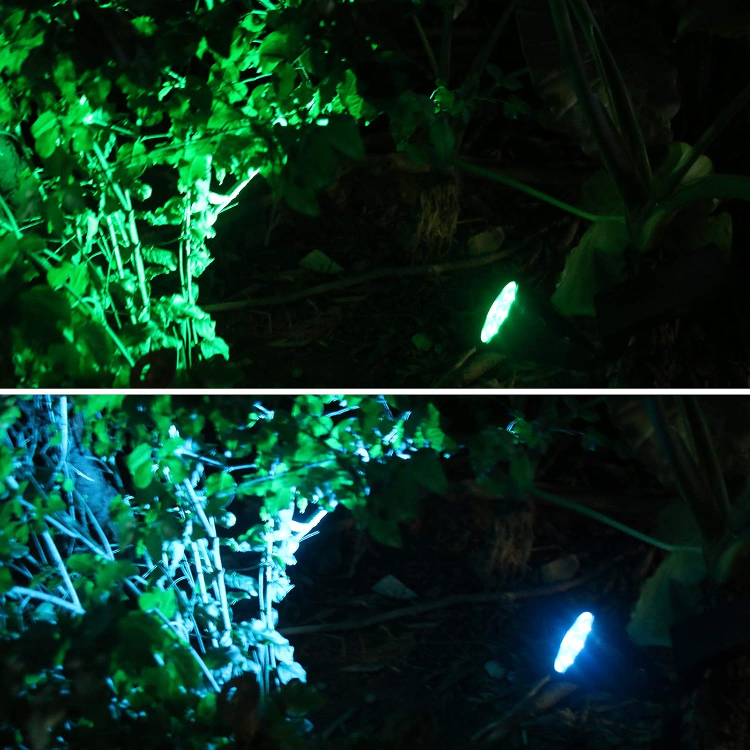 Lapeort Solar Lights Outdoor 2-in-1 Waterproof Solar Spotlights Colored 7 LED Adjustable Garden Wall Lighting Dusk to Dawn for Landscape Trees Yard Pathway Lawn Decor Auto On/Off (2-Pack): Home Improvement