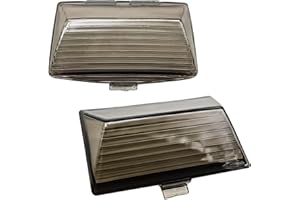 Smoked LED Fender Front & Rear Tips Lights Mud Guards Covers Lens, Compatible with Harley King Electra Glide Davidson Road He