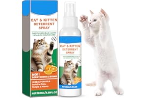 K SMART SIGN Cat Deterrent Spray, Effective Training Aid with Natural Ingredients, Non-Toxic Anti-Scratch Spray for Cats and Kittens, 100% Natural Cat Deterrent for Furniture and Fabric Protection (Blue)