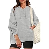 Outfeel Womens Oversized Hoodies Casual Long Sleeve Drawstring Sweatshirts Pullover Fall Winter Outfits