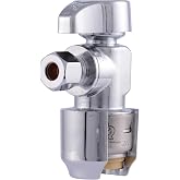 SharkBite Max 1/2 x 1/4 Inch Compression Angle Stop Valve, Quarter Turn, Push to Connect Brass Plumbing Fitting, PEX Pipe, Copper, CPVC, PE-RT, HDPE, UR23336