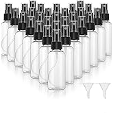 30 Pack 2 oz Fine Mist Mini Clear Spray Bottles with Pump Spray Cap - for Essential Oils, Travel, Perfumes - Refillable & Reu