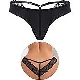 ohyeah Cheeky Underwear Thongs Lace Panties for Women Sexy V-Back Low Rise Tangas Panties Ladies Underwear Panties XS-4XL