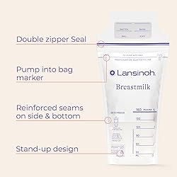 Lansinoh Breastmilk Storage Bags, 50 Count with 2