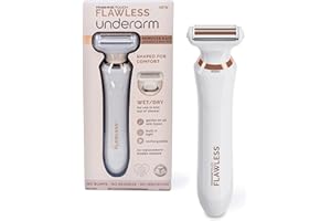 Finishing Touch Flawless Underarm Hair Removal Electric Razor Device, Designed to Shave and Contour Womens Sensitive Underarm Area, Cordless Groomer, Painless for All Skin Types