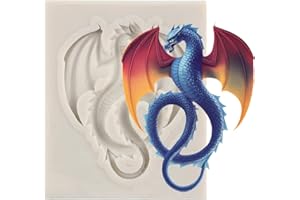 QDMOLDS Dragon Candy Silicone Molds Flying Dragon Fondant Mold for Cake Decorating Cupcake Topper Chocolate Gum Paste Polymer