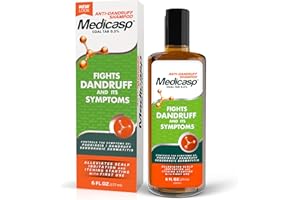 Medicasp Coal Tar Gel Dandruff Shampoo to Treat Seborrheic Dermatitis Psoriasis, 6 Ounce (Pack of 1)