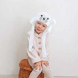 Bubblepompom Seal Hat with Ears Moving Jumping Pop