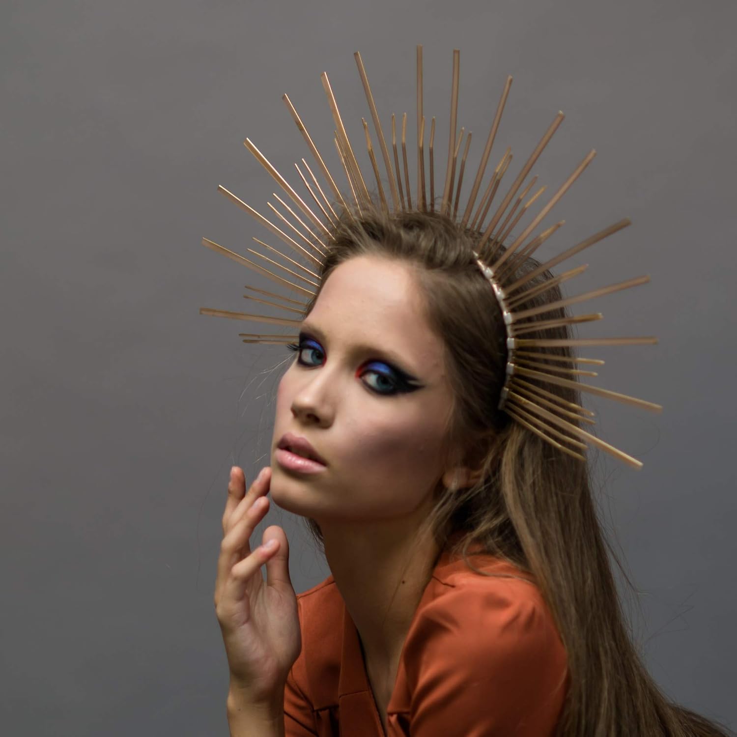 Handmade Products Angel Crown Gold Halo Headband Christmas Headband Sun Crown Clothing Shoes Accessories