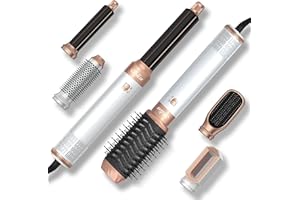 6 in 1 Air Styler Magic Hair Styler, Ukliss Blow Dryer Brush with Ionic, Versatile Hair Styling Tools for Fast Styling Auto Air Curler for Hair, Ideal for All Hair Types with Safe ALCI Plug