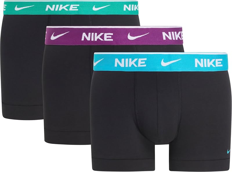 TRU Lot de 3 Boxers pour Homme, Noir - Cactus poussiéreux/Vert Stade/Violet, S