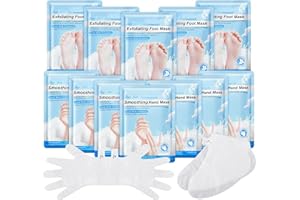 LEELOSP 24 Pcs Moisturizing Hand and Foot Masks Hydrating Gloves Socks Masks for Dry Foot Hand Skin Gift for Women Men Soft Smooth Thanksgiving Christmas Gift
