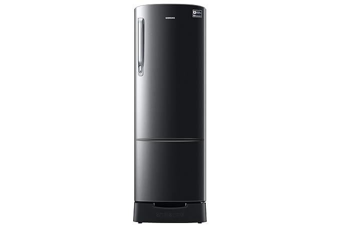 Samsung 255 L 3 Star Direct Cool Single Door Refrigerator(RR26N389ZBS/HL, Black Inox, Base Stand with Drawer, Inverter Compressor)