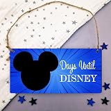 Pixie's Gifts Days Until Disney Chalkboard Plaque - Blue Comic 19x10cm view 4
