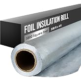 Radiant Barrier, Radiant Barrier Insulation Roll, 250' x 4', 1000 Sq Ft | Houseables House Wrap, Reflective Foil, Attic Foil, Double Reflective Heat Shield, Perforated Aluminum, Thermal