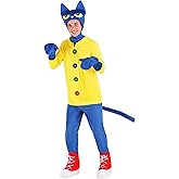 Adult Pete the Cat Costume, Men's Pete the Cat Halloween Costume, Groovy Pete the Cat Outfit