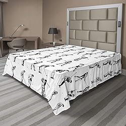 Ambesonne Golf Flat Sheet, Golf Swing Shown in 14