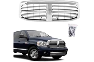 CarPartsDepot Front Grill Grille Assembly New Replacement Fit For Dodge 2006-2008 Ram 1500 2006-2009 Ram 2500/3500 Pickup Truck CH1200282 55077767AC