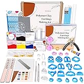 Keoker 123 PCS Clay Earring Making Kit, Polymer Clay Jewelry Making Kit for Teens and Adults, Fashion Designer Kits, Polymer Clay Earrings Kit Crafts, Great Gifts