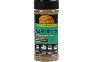 Dizzy Pig Shakin' the Tree Gourmet Lemon Pepper Seasoning Rub (8oz Shaker) - Seasons 30+lbs of Food - Hand Made in the USA - MSG Free, Gluten Free