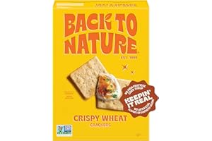 Back to Nature - Crispy Wheat Crackers - Real Ingredients like Wheat Flour & Sea Salt - Non-GMO - 6.5 Ounce