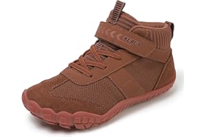 KUBUA Kids Barefoot Shoes Boys Girls High Top Minimalist Zero Drop Sneakers for Tennis Walking Hiking Athletic Little Big Kid