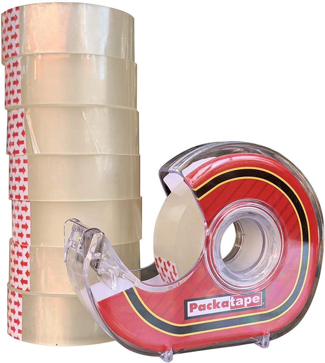 Packatape Cellotape 9 Clear Transparent Rolls 18mm x 33m, 9 Pack + Dispenser, 9 Rolls + Dispenser (18mm x 33m) - Image 3