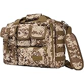 FAMJOALE Tactical Briefcase for Men, 18.5" Military Nylon Canvas Laptop Messenger Bag, Multifunctional Large Molle Crossbody Shoulder Pack, Gear Hunting Handbags Outdoor for Hiking, Travel, Camping