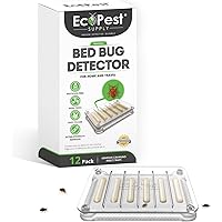 Bed Bug Detector — 12-Pack | Early Detection Bed Bug Trap, Monitor, and Detector for Home and Travel | Indoor Pest Control Tr