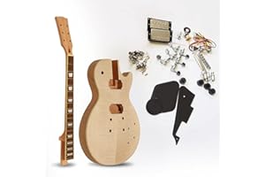 Batking DIY Guitar Kits Build Your Own Unfinished Electric Guitars Project Package with All Accessories