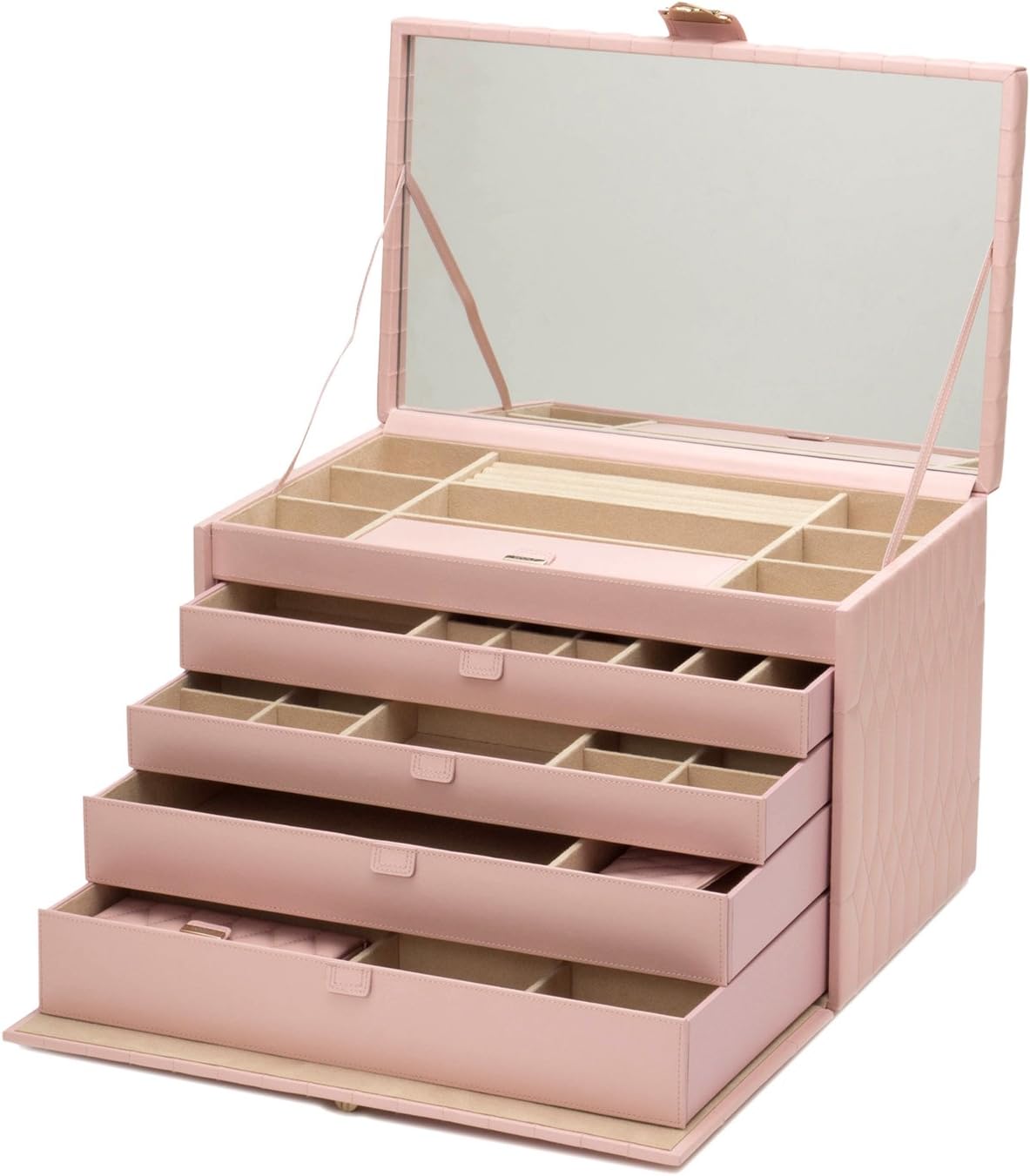 WOLF Caroline Extra Large Jewelry Case, XL, Dusty Rose: Home & Kitchen